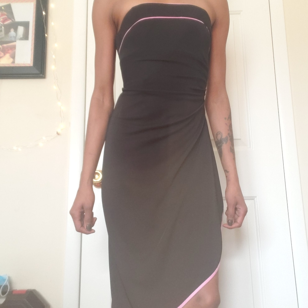 betsy and adam strapless dress